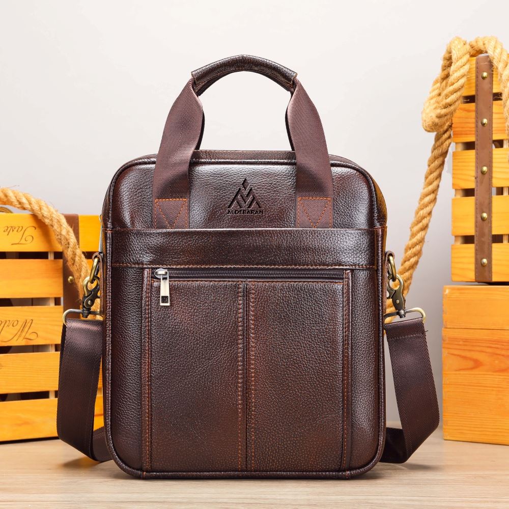 Morral De Cuero Vacuno 8577 (LAPTOP 13.3" - A4) Café